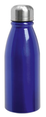 Пляшка алюмінієва FANCY, колір сріблястий, синій - 56-0304282- Фото №1