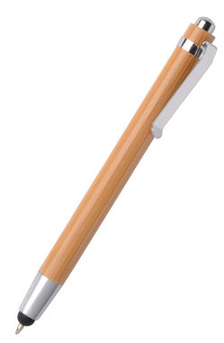 Ручка кулькова TOUCH BAMBOO, колір коричневий, сріблястий - 56-1101900- Фото №1