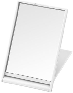 Карманное зеркало с белой пластиковой крышкой - 12607701- Фото №1