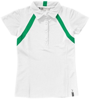 Жіноча сорочка поло Lob Cool fit, колір білий з зеленим  розмір S - XXL - 33095625- Фото №3