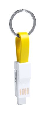 Брелок-зарядный кабель Hedul, цвет желтый - AP721046-02- Фото №1