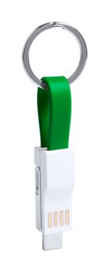 Брелок-зарядный кабель Hedul, цвет зеленый - AP721046-07- Фото №1