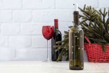 Светильник в виде бутылки для вина Lupok, цвет белый - AP721355-01- Фото №3