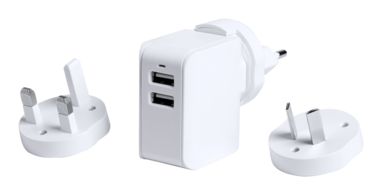 Зарядное устройство с  USB дорожное  Duban, цвет белый - AP721588-01- Фото №1