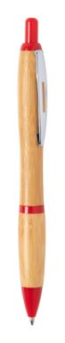 Ручка кулькова бамбукова Dafen, колір червоний - AP721603-05- Фото №1