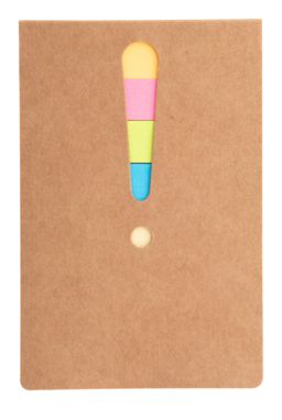 Блокнот з самоклейкими листами Exclam, колір бежевий - AP800424-00- Фото №4