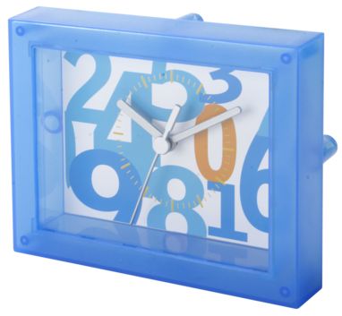 Годинник настільний прозорий Timestant, колір синій - AP806807-06- Фото №1