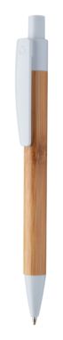 Ручка кулькова бамбукова Colothic, колір білий - AP810426-01- Фото №1