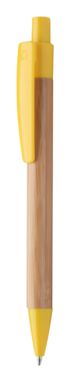 Ручка кулькова бамбукова Colothic, колір жовтий - AP810426-02- Фото №1