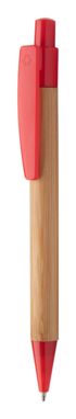 Ручка кулькова бамбукова Colothic, колір червоний - AP810426-05- Фото №1
