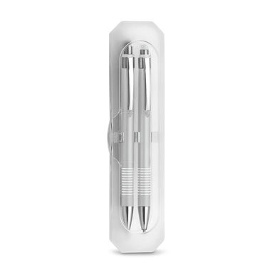 Ручка і механічний олівець, колір сатин, срібло - 13526-127- Фото №1