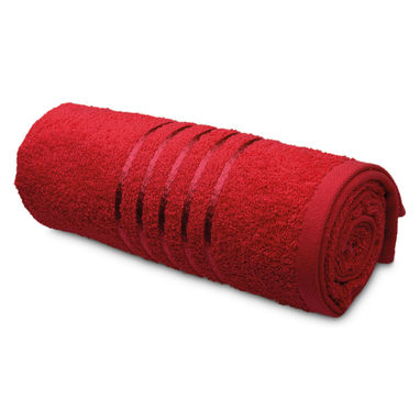 Бавовняна махровий рушник, колір червоний - 33162-105- Фото №1