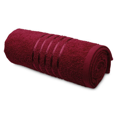 Хлопковое махровое полотенце, цвет бордовый - 33162-115- Фото №1