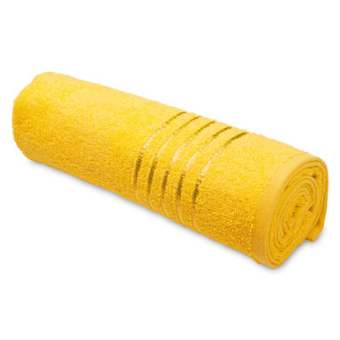Бавовняна махровий рушник, колір жовтий - 33163-108- Фото №1
