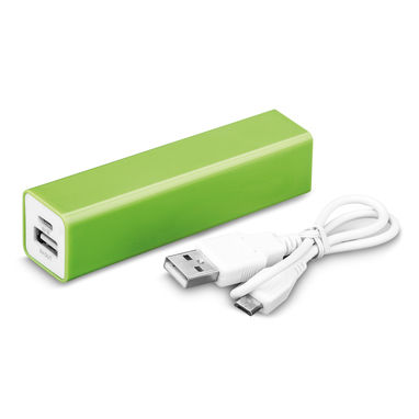 Портативная батарея, цвет светло-зеленый - 45259-119- Фото №1
