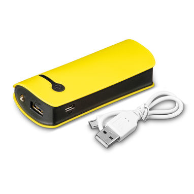 Портативная батарея, цвет желтый - 45261-108- Фото №1