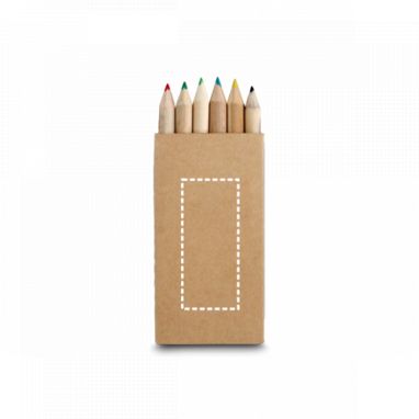 Коробка з 10 кольоровими олівцями, колір натуральний - 91931-160- Фото №3