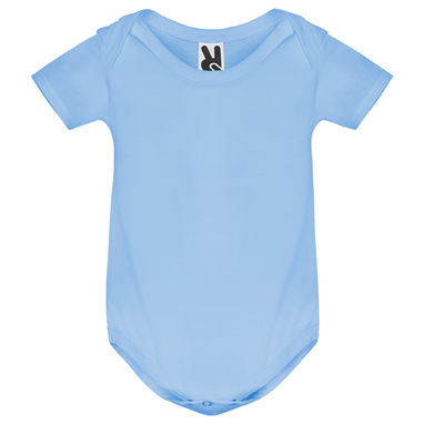 HONEY Боди для младенца с короткими рукавами и простой вязки, цвет небесно-голубой  размер 9 MESES - BD720010310- Фото №1