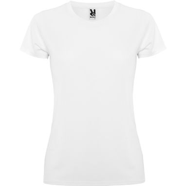 MONTECARLO WOMAN Приталенная футболка с круглым вырезом и усиленными швами, цвет белый  размер S - CA04230101- Фото №1