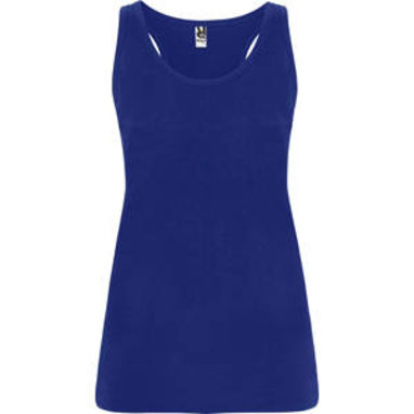 BRENDA Приталенная футболка-борцовка с широкими вырезами на резинке, цвет ярко-синий  размер S - CA65350199- Фото №1