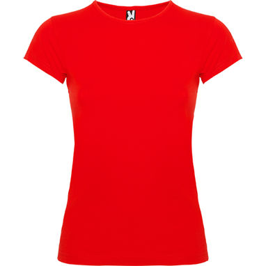 BALI Очень удобная приталенная футболка с коротким рукавом и воротом на резинке, цвет красный  размер S - CA65970160- Фото №1