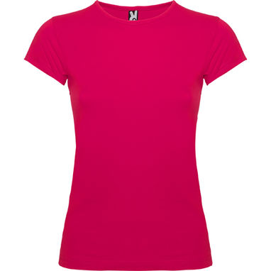 BALI Очень удобная приталенная футболка с коротким рукавом и воротом на резинке, цвет ярко-розовый  размер S - CA65970178- Фото №1