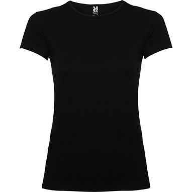 BALI Очень удобная приталенная футболка с коротким рукавом и воротом на резинке, цвет черный  размер L - CA65970302- Фото №1