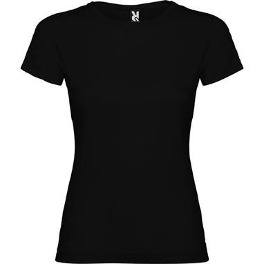 JAMAICA Приталенная футболка с круглым вырезом, цвет черный  размер S - CA66270102- Фото №1