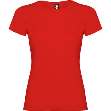 JAMAICA Приталенная футболка с круглым вырезом, цвет красный  размер S - CA66270160- Фото №1