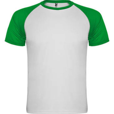 INDIANAPOLIS Спортивная футболка с коротким рукавом, цвет белый, ярко-зеленый  размер S - CA66500101226- Фото №1