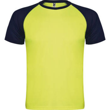 INDIANAPOLIS Спортивная футболка с коротким рукавом, цвет желтый флюорисцентный, светоотражающий  размер S - CA66500122155- Фото №1