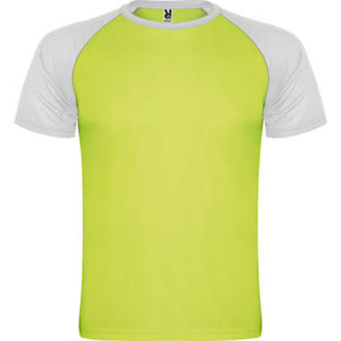 INDIANAPOLIS Спортивная футболка с коротким рукавом, цвет зеленый флюорисцентный, белый  размер S - CA66500122201- Фото №1