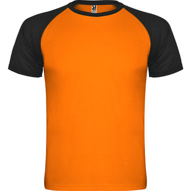 INDIANAPOLIS Спортивная футболка с коротким рукавом, цвет оранжевый флюорисцентный, черный  размер S - CA66500122302- Фото №1