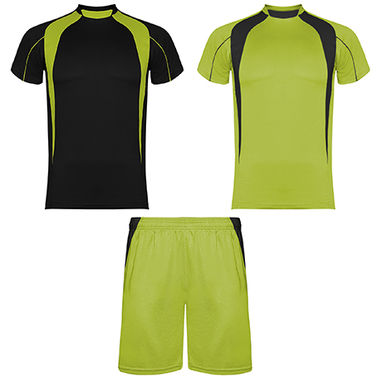 SALAS Спортивний комплект унісекс: 2 футболки + 1 шорти, колір фісташковий, чорний  розмір XL - CJ0429042802- Фото №1