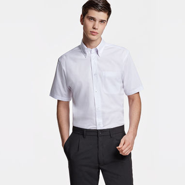 AIFOS Сорочка чоловіча з коротким рукавом та кишенею, колір білий  розмір L - CM55030301- Фото №2