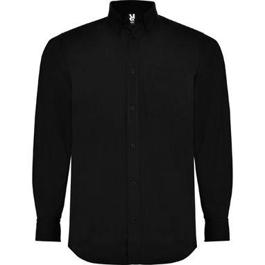 AIFOS L/S Сорочка чоловіча з довгим рукавом та кишенею, колір чорний  розмір M - CM55040202- Фото №1
