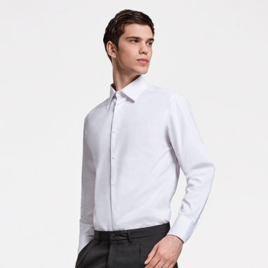 MOSCU Рубашка из стрейчевой ткани, цвет белый  размер S - CM55060101- Фото №2