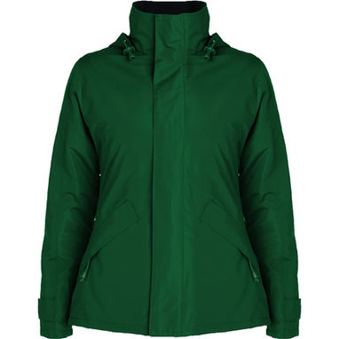 EUROPA WOMAN Куртка с высоким воротником и молнией того же цвета, цвет зеленый бутылочный  размер S - PK50780156- Фото №1