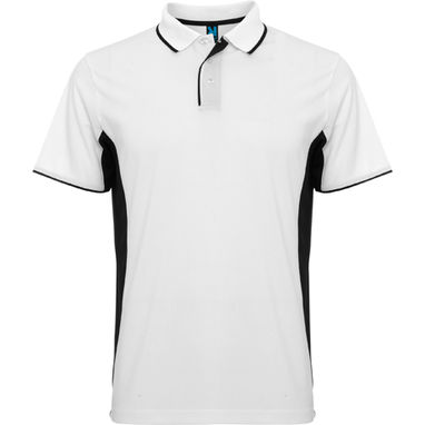 MONTMELO Технічна сорочка-поло, колір білий, чорний  розмір S - PO0421010102- Фото №1