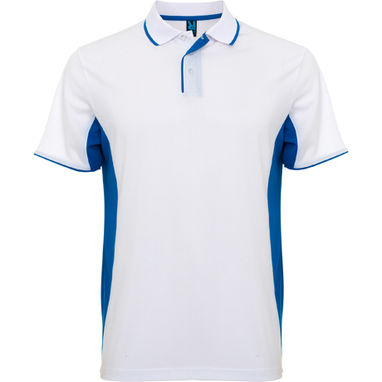 MONTMELO Технічна сорочка-поло, колір білий, королівський синій  розмір S - PO0421010105- Фото №1