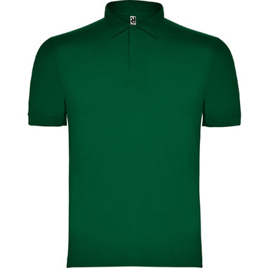 PEGASO Сорочка-поло з коротким рукавом, колір зелений пляшковий  розмір S - PO66030156- Фото №1