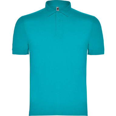 PEGASO Сорочка-поло з коротким рукавом, колір бірюзовий  розмір M - PO66030212- Фото №1