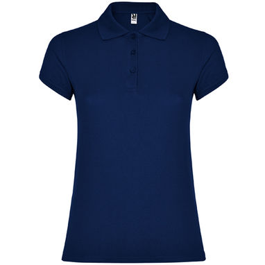 STAR WOMAN Женская футболка-поло с коротким рукавом, цвет темно-синий  размер S - PO66340155- Фото №1