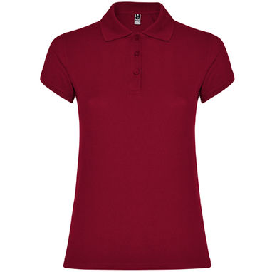 STAR WOMAN Женская футболка-поло с коротким рукавом, цвет гранатовый  размер S - PO66340157- Фото №1