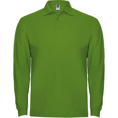 ESTRELLA L/S Сорочка-поло з довгим рукавом, колір трав'яний зелений  розмір S - PO66350183- Фото №1