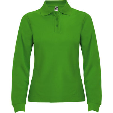 ESTRELLA WOMAN L/S Приталенное поло (slim fit) с длинным рукавом, цвет травяной зеленый  размер 2XL - PO66360583- Фото №1