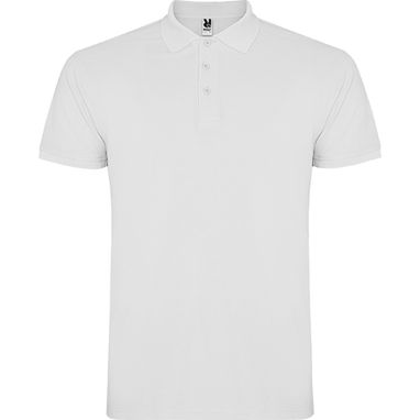 STAR Мужская футболка-поло с коротким рукавом, цвет белый  размер S - PO66380101- Фото №1