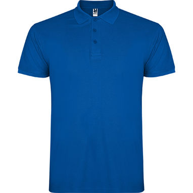 STAR Чоловіча футболка-поло з коротким рукавом, колір королівський синій  розмір S - PO66380105- Фото №1