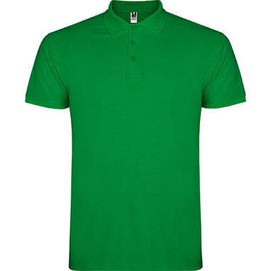 STAR Мужская футболка-поло с коротким рукавом, цвет тропический зеленый  размер S - PO663801216- Фото №1
