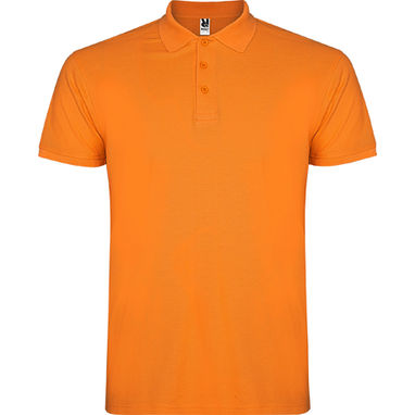 STAR Мужская футболка-поло с коротким рукавом, цвет оранжевый  размер S - PO66380131- Фото №1